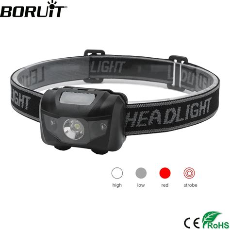 Boruit Mini Linterna Frontal De W Luz Roja Led Potente Modos