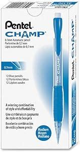 Amazon Pentel Champ Mechanical Pencil 0 7mm Blue Barrel 12