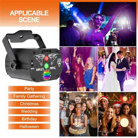 Sound Activated Party Lights 9 Eye Laser Light Projector For Dj Parties