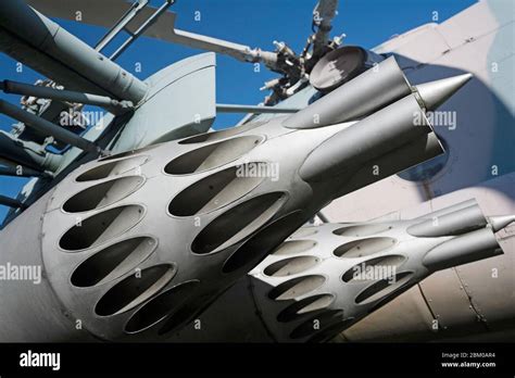 Missile Launcher Of A Russian Military Helicopter Stock Photo Alamy