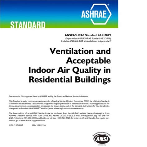 ASHRAE Standard 62.2-2019 - Ventilation and Acceptable Indoor Air ...