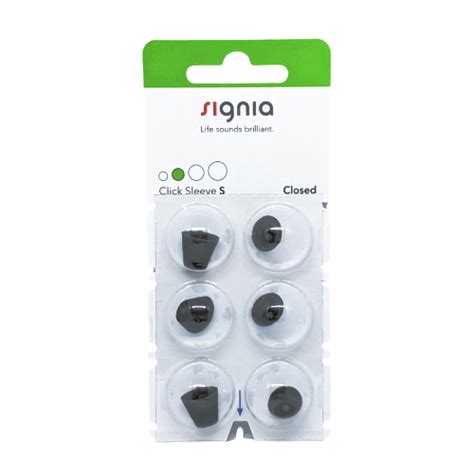 Siemens Signia Connex Click Sleeve Original Silicone Eardome 6 Pieces