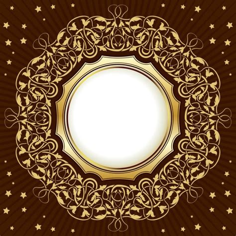 Gold Vintage Circle Frame Stock Vector By Zybr