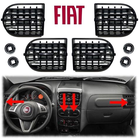 Acabamento Ar Original Fiat Strada Trekking 2018 Kit 4 Submarino