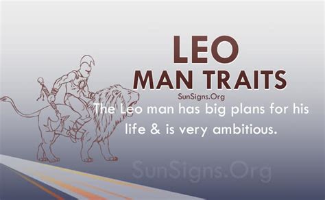 Leo Man Personality Traits & Characteristics - SunSigns.Org