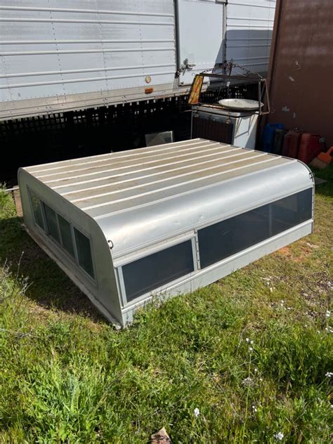 Lot # 375 - Vintage aluminum truck camper shell - Last Call Estate Auctions