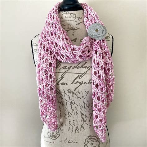 The Best Airy And Light Crochet Scarf For Spring Simply Hooked By Janet