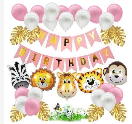 Kids Birthday Animal Numbers Balloon Set Forest Animals Theme Party ...