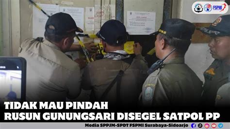 Warga Rusunawa Gunungsari Tetap Bertahan Satpol PP Melakukan