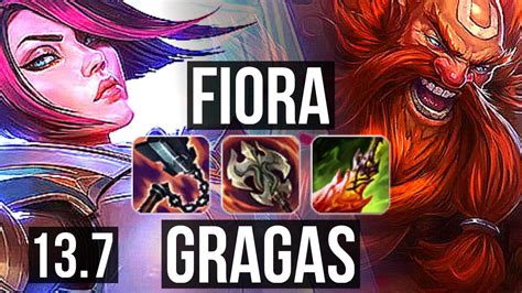 FIORA Vs GRAGAS TOP 10 1 9 1 3M Mastery 400 Games Godlike KR