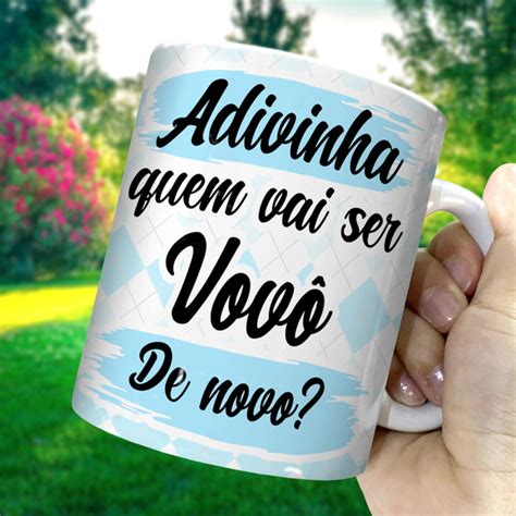 Arte Caneca Anúncio Gravidez Adivinha Quem Vai Ser Vovô Elo7