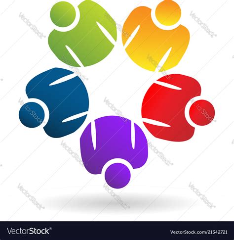 Teamwork Group People Working Together Logo Vector Image 57 Off