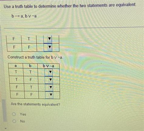 Solved Use A Truth Table To Determine Whether The Two Chegg