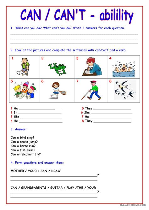 Can Can T English Esl Worksheets Pdf Doc