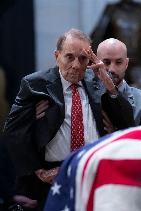 95 Year Old Bob Dole Stands From Wheelchair And Salutes Fellow Wwii Vet George H W Bush The