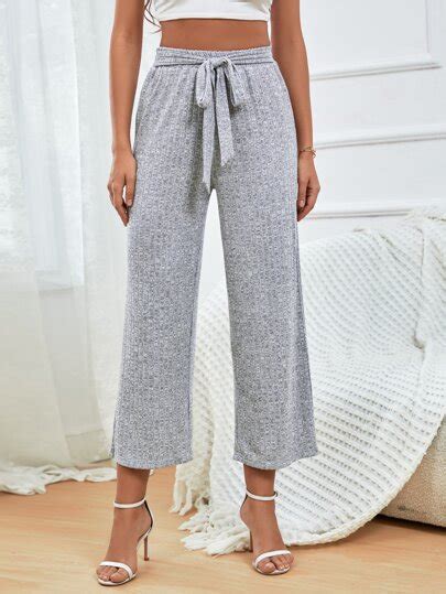 Womens Trousers Shop Wide Leg High Waist And More Shein Uk