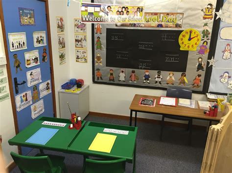 Set Up A School Role Play Area For Preschool Children To Explore What