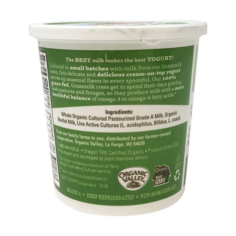 ORGANIC VALLEY Plain Whole Milk Yogurt (24 Oz) | Wholefoods Market In ...