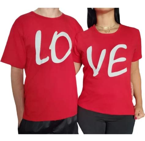 Camisas Para Casal Kit Pe As Iguais Camisetas Moz O Love Frete Gr Tis