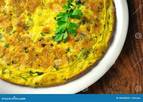 Frittata Italian Omelette Stock Photo Image Of Onion Omelette