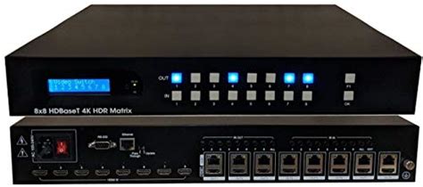 8x16 8x8 HDR 18GBPS HDbaseT 4K Matrix SWITCHER 16x16 With 8 Receivers