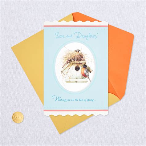 Marjolein Bastin Bird House Easter Card For Son And Daughter In Law