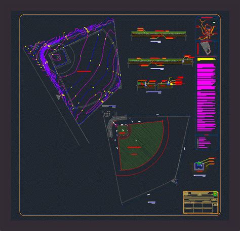 Baseball Field Of Court Dwg Detail For Autocad • Designs Cad