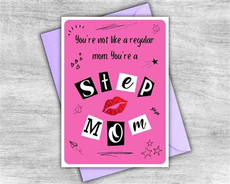 Mean Girls Stepmom Card Printable Greeting Card Stepmom Etsy