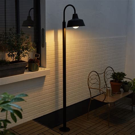 Lampadaire extérieur e27 max 60W noir Sarasota industriel INSPIRE