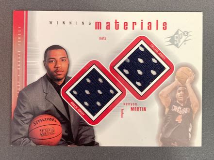 KENYON MARTIN 2000 UPPER DECK SPX WINNING MATERIAL DUAL JERSEY KM1 EBay