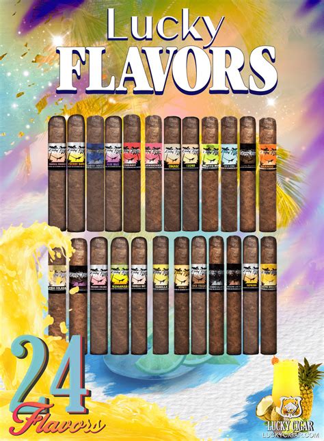 Flavored Cigars Lucky Flavors 24 Piece Try All Flavors Sampler Lucky Cigar