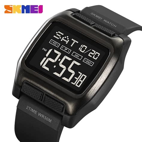 Skmei Japan Digital Werk Countdown Armbanduhr F R Herren 5bar