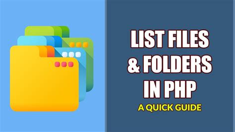 Ways To List Files Folders In Php Youtube