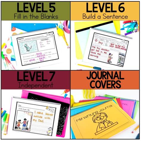 special ed writing journals cut paste trace fill   blanks