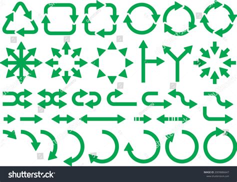 Illustration Material Collection Recycling Arrow Stock Vector (Royalty ...