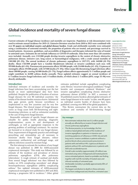 Pdf Global Incidence And Mortality Of Severe Fungal Disease