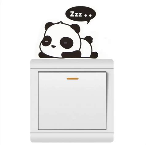 Cute Removable Cheap Cartoon Funny Panda Light Switch Fridge ...