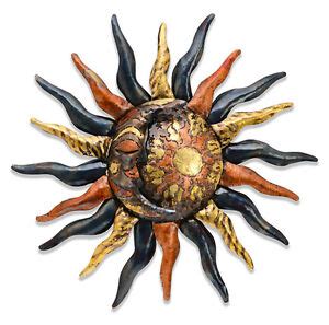 Mexican Metal Wall Art Sun Moon Indoor Outdoor