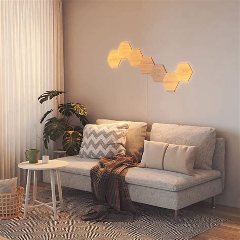 Nanoleaf Elements Esagoni Effetto Legno Starter Kit Pannelli