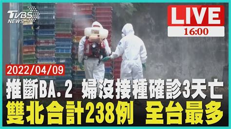 推斷ba 2 婦沒接種確診3天亡 雙北合計238例 全台最多live Youtube