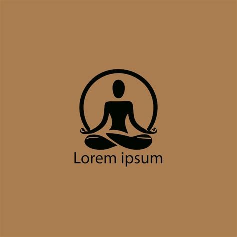 Un Logotipo De Yoga Vector Premium