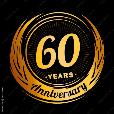 60 Years Anniversary Anniversary Logo Design 60 Years Logo Stock
