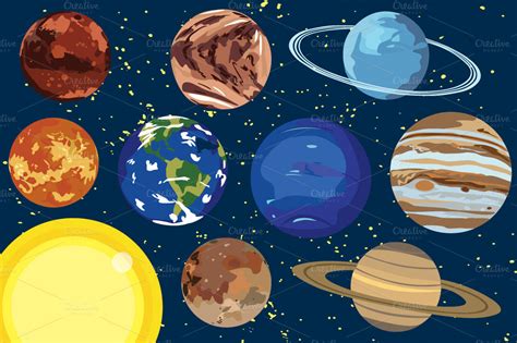 Space Clipart Planets Clipart Solar Syatem Clipart Outer Etsy Clip My