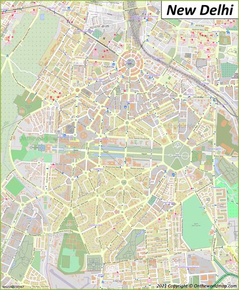 new delhi on map of india