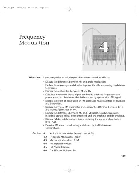 fm  frequency modulation modulation