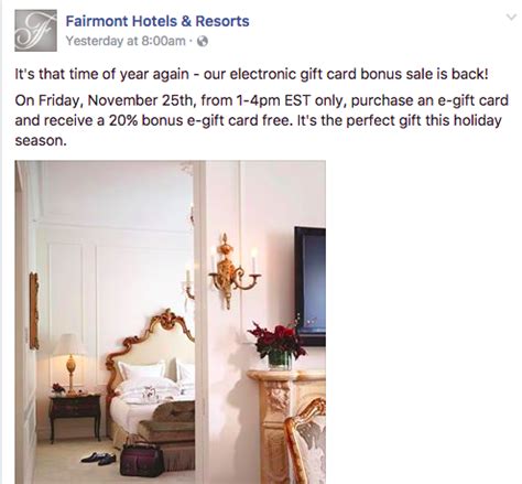 Fairmont Gift Cards Bonus Canadian Kilometers