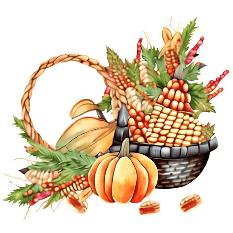 Thanksgiving Cornucopia Basket · Creative Fabrica