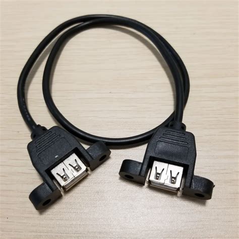 Buy Panel Mount Usb 2 0 Type A Female To A Female A F A F Data Sync Charge