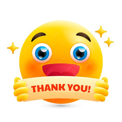 Premium Vector Thank You Emoji Illustration