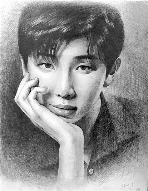 Namjoon Fanart Bts Drawings Kpop Drawings Bts Fanart Images